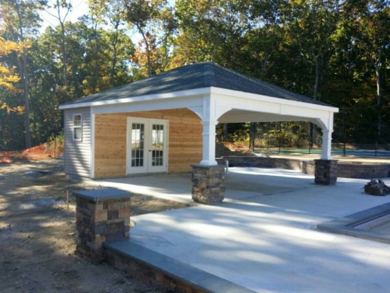 Combo Ramada with cedar tongue and groove wall