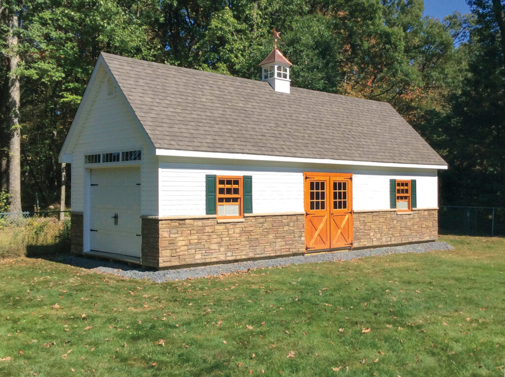 2 story 1 car garage