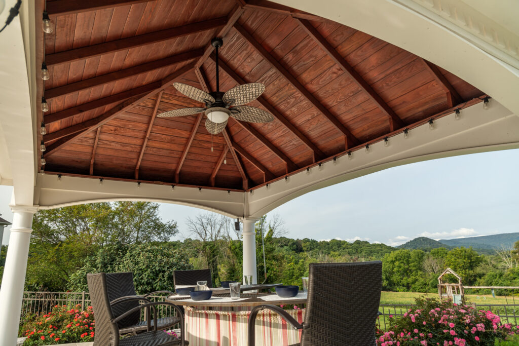 Amish-built pavilion in a Deal, NJ backyard