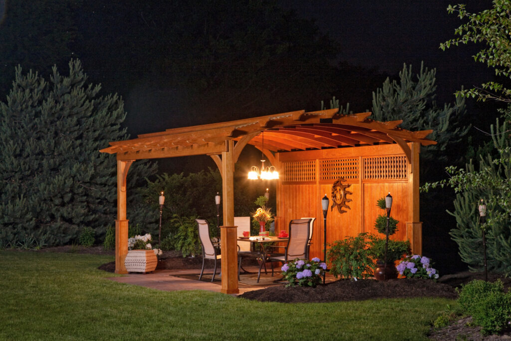 Custom pergola over a patio in Holmdel, NJ