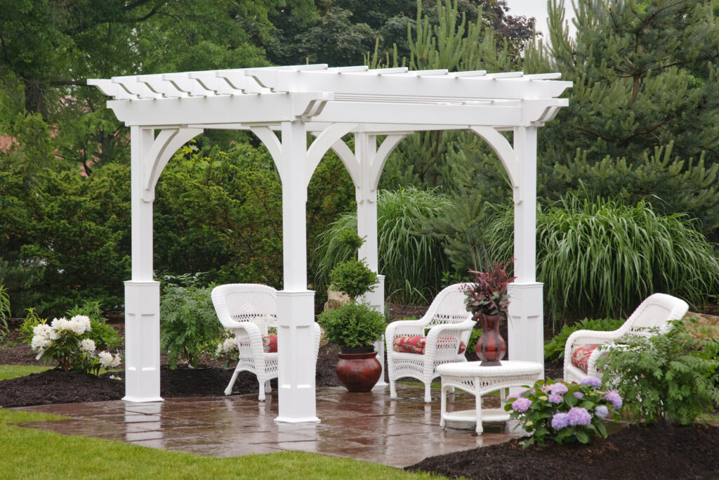 Custom pergola over a patio in Middletown, NJ
